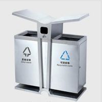 河南天祥 不鏽鋼垃圾桶環保二分類果皮箱量大  支持批發定製