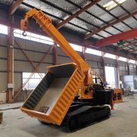 生產履帶隨車吊 3噸履帶底盤隨車吊車 微型自製帶貨箱的吊機