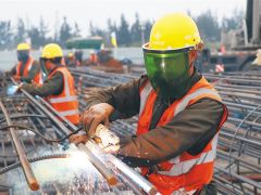 海口江東新區高品質飲用水水廠項目工地熱火朝天